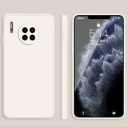Solid Color Imitation Liquid Silicone Straight Edge Dropproof Full Coverage Protective Case, For Huawei Mate 30, For Huawei Mate 30 Pro