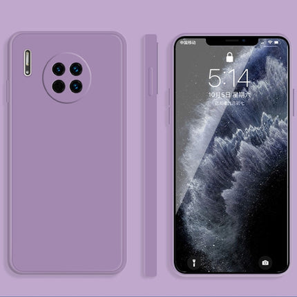 Solid Color Imitation Liquid Silicone Straight Edge Dropproof Full Coverage Protective Case, For Huawei Mate 30, For Huawei Mate 30 Pro