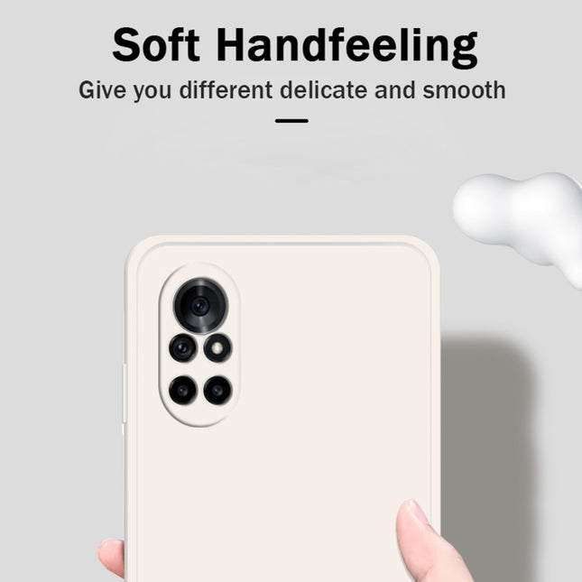 Solid Color Imitation Liquid Silicone Straight Edge Dropproof Full Coverage Protective Case, For Huawei nova 8 5G, For Huawei nova 8 Pro 5G