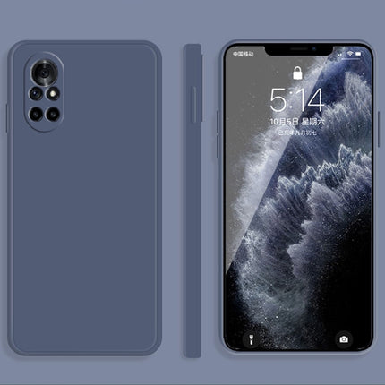 Solid Color Imitation Liquid Silicone Straight Edge Dropproof Full Coverage Protective Case, For Huawei nova 8 5G, For Huawei nova 8 Pro 5G