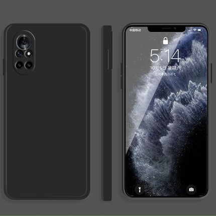 Solid Color Imitation Liquid Silicone Straight Edge Dropproof Full Coverage Protective Case, For Huawei nova 8 5G, For Huawei nova 8 Pro 5G