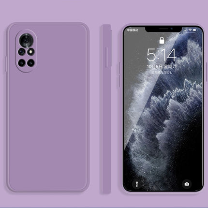Solid Color Imitation Liquid Silicone Straight Edge Dropproof Full Coverage Protective Case, For Huawei nova 8 5G, For Huawei nova 8 Pro 5G