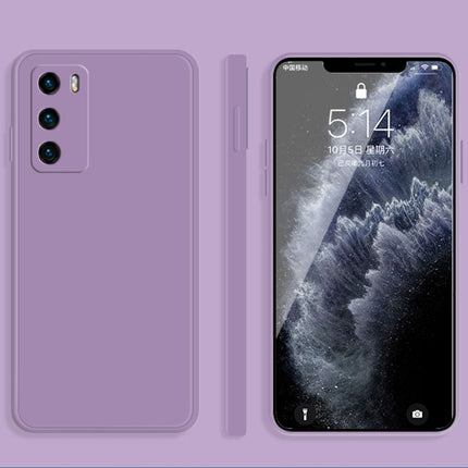 Solid Color Imitation Liquid Silicone Straight Edge Dropproof Full Coverage Protective Case, For Huawei P30 Pro, For Huawei P40