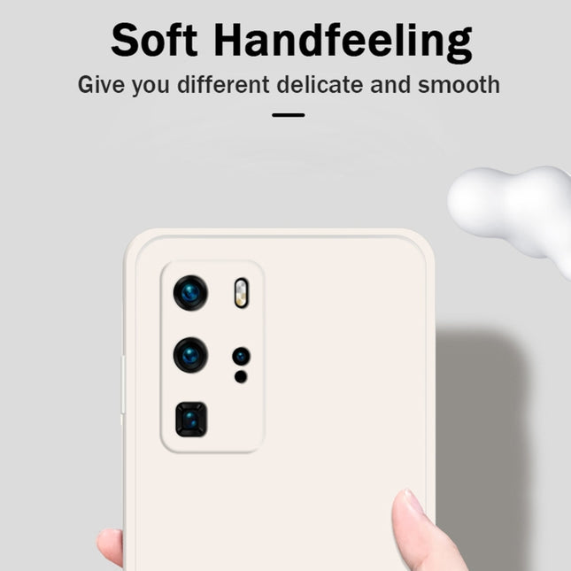 Solid Color Imitation Liquid Silicone Straight Edge Dropproof Full Coverage Protective Case, For Huawei P40 Pro, For Huawei nova 5i