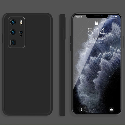 Solid Color Imitation Liquid Silicone Straight Edge Dropproof Full Coverage Protective Case, For Huawei P40 Pro, For Huawei nova 5i