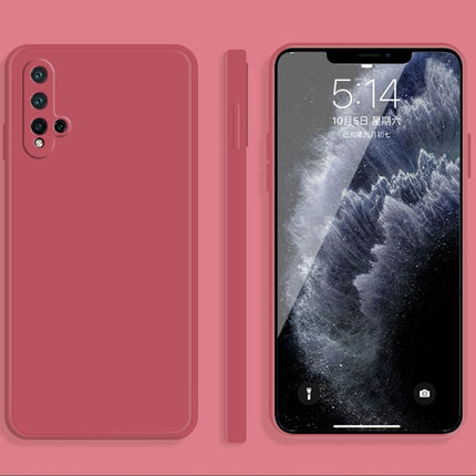 Solid Color Imitation Liquid Silicone Straight Edge Dropproof Full Coverage Protective Case, For Huawei nova 5i Pro / 5z, For Huawei nova 5 Pro