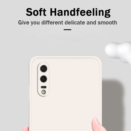 Solid Color Imitation Liquid Silicone Straight Edge Dropproof Full Coverage Protective Case, For Huawei P20, For Huawei P20 Pro