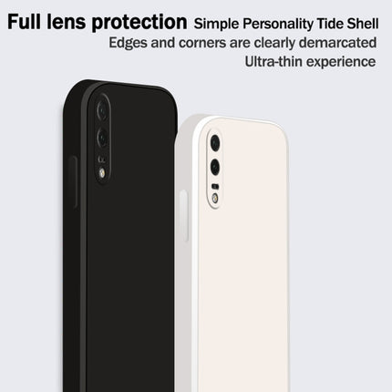 Solid Color Imitation Liquid Silicone Straight Edge Dropproof Full Coverage Protective Case, For Huawei P20, For Huawei P20 Pro