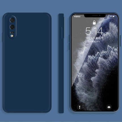 Solid Color Imitation Liquid Silicone Straight Edge Dropproof Full Coverage Protective Case, For Huawei P20, For Huawei P20 Pro