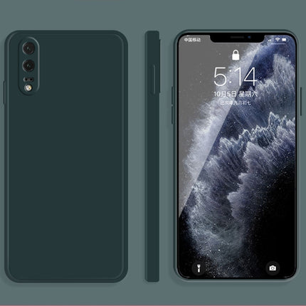 Solid Color Imitation Liquid Silicone Straight Edge Dropproof Full Coverage Protective Case, For Huawei P20, For Huawei P20 Pro