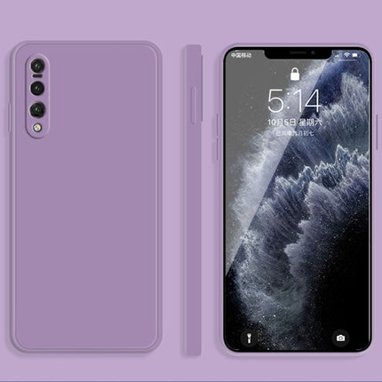 Solid Color Imitation Liquid Silicone Straight Edge Dropproof Full Coverage Protective Case, For Huawei P20, For Huawei P20 Pro
