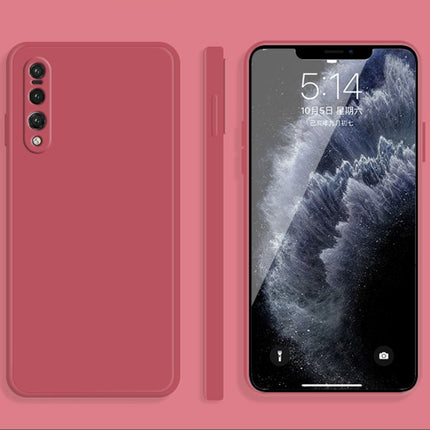 Solid Color Imitation Liquid Silicone Straight Edge Dropproof Full Coverage Protective Case, For Huawei P20, For Huawei P20 Pro