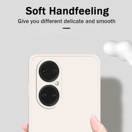 Solid Color Imitation Liquid Silicone Straight Edge Dropproof Full Coverage Protective Case, For Huawei P50, For Huawei P50 Pro