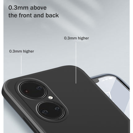 Solid Color Imitation Liquid Silicone Straight Edge Dropproof Full Coverage Protective Case, For Huawei P50, For Huawei P50 Pro
