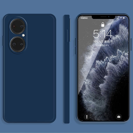 Solid Color Imitation Liquid Silicone Straight Edge Dropproof Full Coverage Protective Case, For Huawei P50, For Huawei P50 Pro