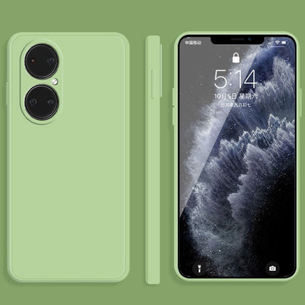 Solid Color Imitation Liquid Silicone Straight Edge Dropproof Full Coverage Protective Case, For Huawei P50, For Huawei P50 Pro