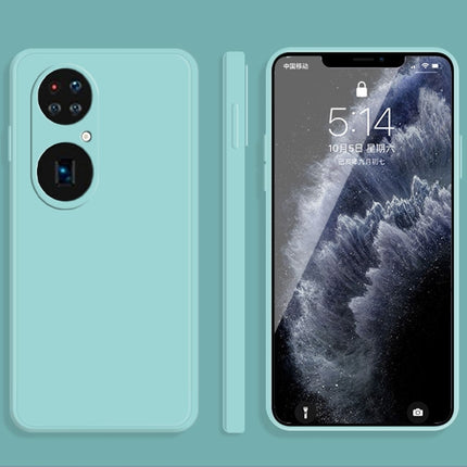 Solid Color Imitation Liquid Silicone Straight Edge Dropproof Full Coverage Protective Case, For Huawei P50, For Huawei P50 Pro