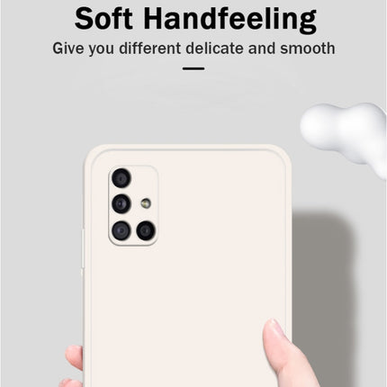 Solid Color Imitation Liquid Silicone Straight Edge Dropproof Full Coverage Protective Case, For Samsung Galaxy A31, For Samsung Galaxy A42 5G