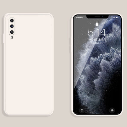 Solid Color Imitation Liquid Silicone Straight Edge Dropproof Full Coverage Protective Case, For Samsung Galaxy A50, For Samsung Galaxy A71