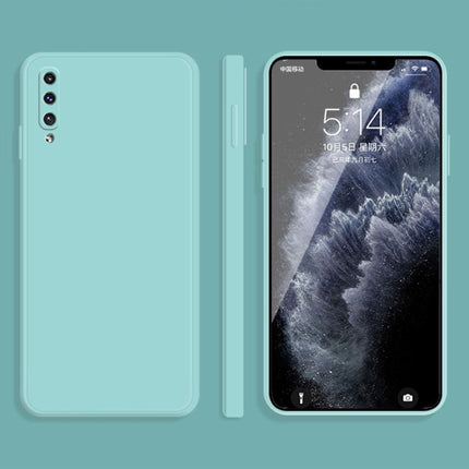 Solid Color Imitation Liquid Silicone Straight Edge Dropproof Full Coverage Protective Case, For Samsung Galaxy A50, For Samsung Galaxy A71