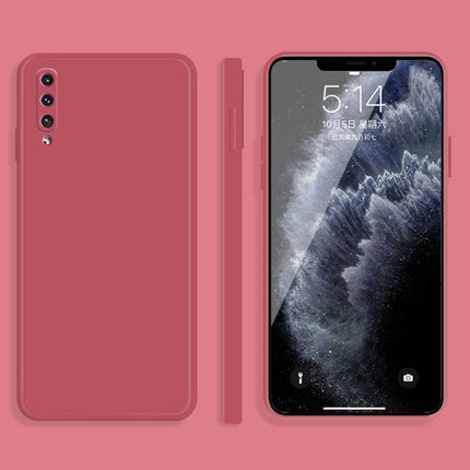 Solid Color Imitation Liquid Silicone Straight Edge Dropproof Full Coverage Protective Case, For Samsung Galaxy A50, For Samsung Galaxy A71