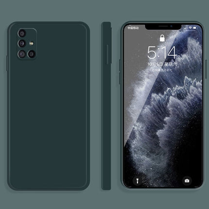 Solid Color Imitation Liquid Silicone Straight Edge Dropproof Full Coverage Protective Case, For Samsung Galaxy A50, For Samsung Galaxy A71