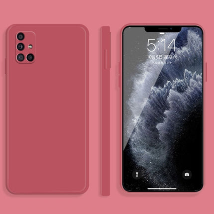 Solid Color Imitation Liquid Silicone Straight Edge Dropproof Full Coverage Protective Case, For Samsung Galaxy A50, For Samsung Galaxy A71