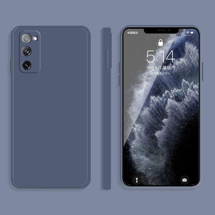 Solid Color Imitation Liquid Silicone Straight Edge Dropproof Full Coverage Protective Case, For Samsung Galaxy S20+, For Samsung Galaxy S20 FE