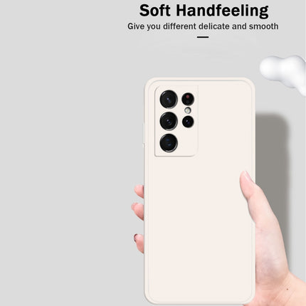 Solid Color Imitation Liquid Silicone Straight Edge Dropproof Full Coverage Protective Case, For Samsung Galaxy S21 Ultra 5G, For Samsung Galaxy S21+ 5G