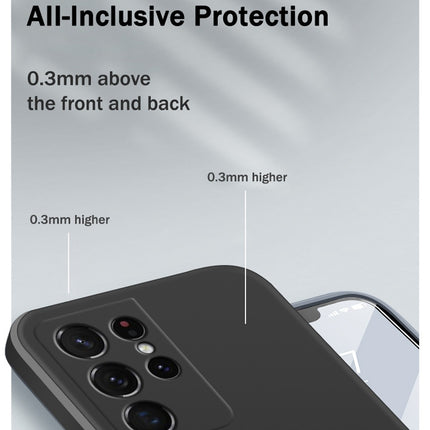 Solid Color Imitation Liquid Silicone Straight Edge Dropproof Full Coverage Protective Case, For Samsung Galaxy S21 Ultra 5G, For Samsung Galaxy S21+ 5G