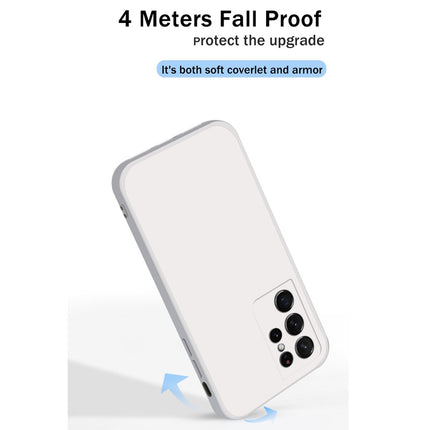 Solid Color Imitation Liquid Silicone Straight Edge Dropproof Full Coverage Protective Case, For Samsung Galaxy S21 Ultra 5G, For Samsung Galaxy S21+ 5G