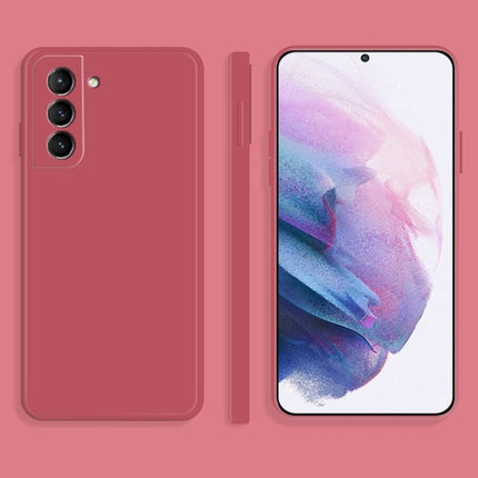 Solid Color Imitation Liquid Silicone Straight Edge Dropproof Full Coverage Protective Case, For Samsung Galaxy S21 Ultra 5G, For Samsung Galaxy S21+ 5G