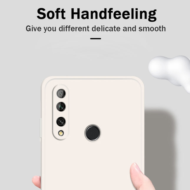 Solid Color Imitation Liquid Silicone Straight Edge Dropproof Full Coverage Protective Case, For Huawei Enjoy 10 Plus, For Huawei Enjoy 10s