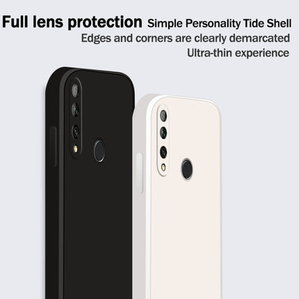 Solid Color Imitation Liquid Silicone Straight Edge Dropproof Full Coverage Protective Case, For Huawei Enjoy 10 Plus, For Huawei Enjoy 10s