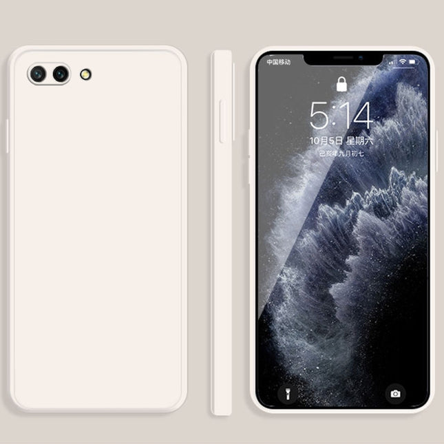 Solid Color Imitation Liquid Silicone Straight Edge Dropproof Full Coverage Protective Case, For Honor 10, For Honor 20