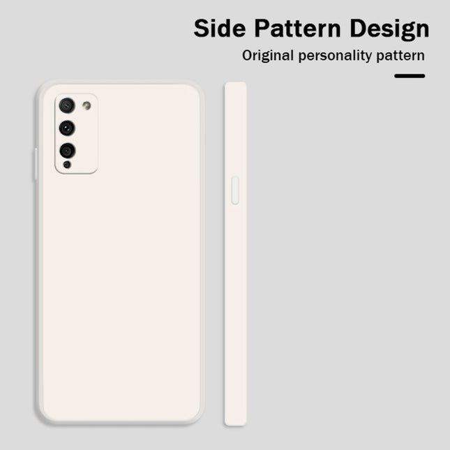 Solid Color Imitation Liquid Silicone Straight Edge Dropproof Full Coverage Protective Case, For Honor 30 Lite, For Honor 30 Pro