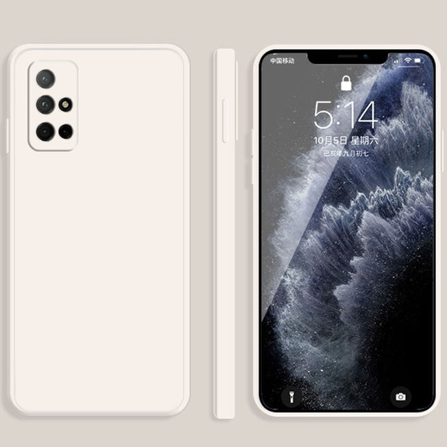 Solid Color Imitation Liquid Silicone Straight Edge Dropproof Full Coverage Protective Case, For Honor 30s, For Honor V30