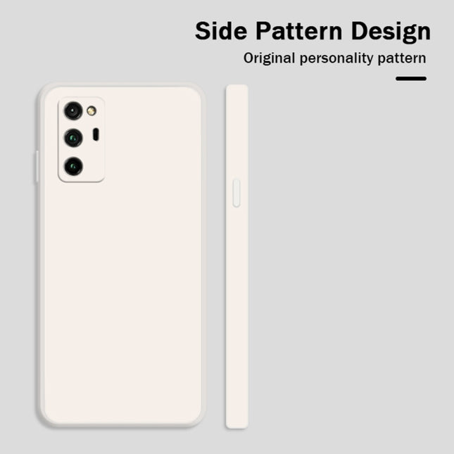 Solid Color Imitation Liquid Silicone Straight Edge Dropproof Full Coverage Protective Case, For Honor V30 Pro, For Honor V40 5G
