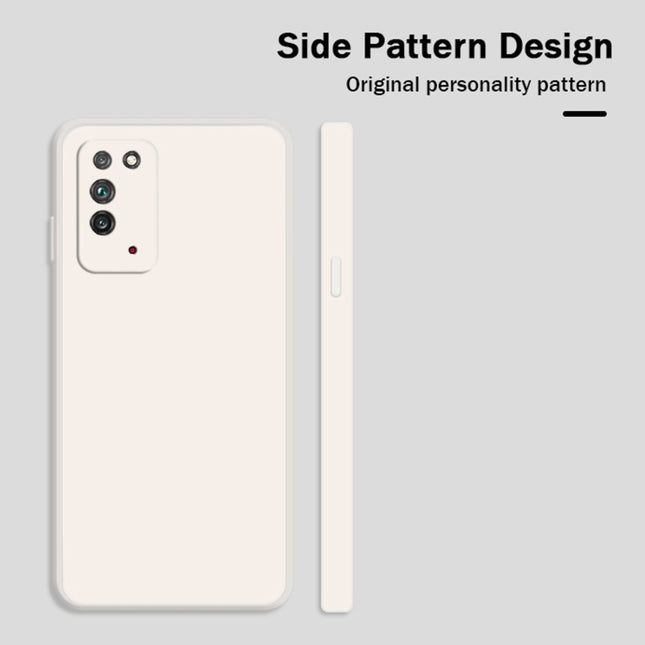 Solid Color Imitation Liquid Silicone Straight Edge Dropproof Full Coverage Protective Case, For Honor X10 5G, For Honor View 20