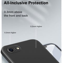 Solid Color Imitation Liquid Silicone Straight Edge Dropproof Full Coverage Protective Case, For iPhone SE 2022 / SE 2020 / 8 / 7, For iPhone 8 Plus / 7 Plus