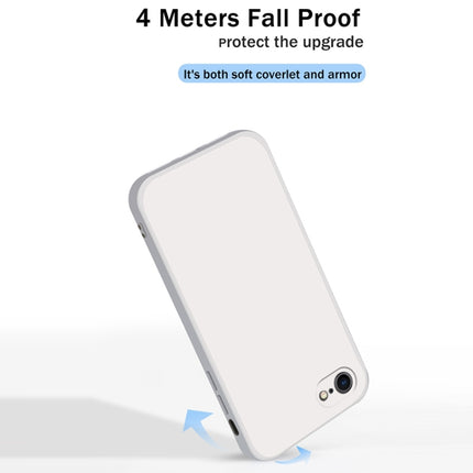 Funda protectora de cobertura total a prueba de caídas con borde recto de silicona líquida de imitación de color sólido para iPhone 8 Plus/7 Plus, iPhone X/XS, iPhone XR