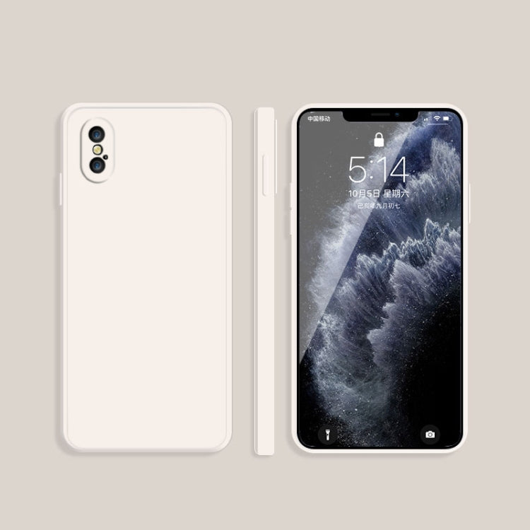 Einfarbige, imitierte, flüssige Silikonhülle mit geraden Kanten, sturzsichere, vollständige Abdeckung, für iPhone XS Max, für iPhone 11, für iPhone 11 Pro