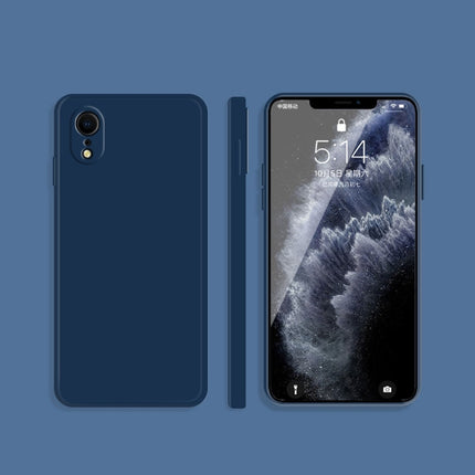 Einfarbige, imitierte, flüssige Silikonhülle mit geraden Kanten, sturzsichere, vollständige Abdeckung, für iPhone XS Max, für iPhone 11, für iPhone 11 Pro