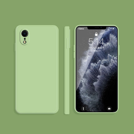 Einfarbige, imitierte, flüssige Silikonhülle mit geraden Kanten, sturzsichere, vollständige Abdeckung, für iPhone XS Max, für iPhone 11, für iPhone 11 Pro