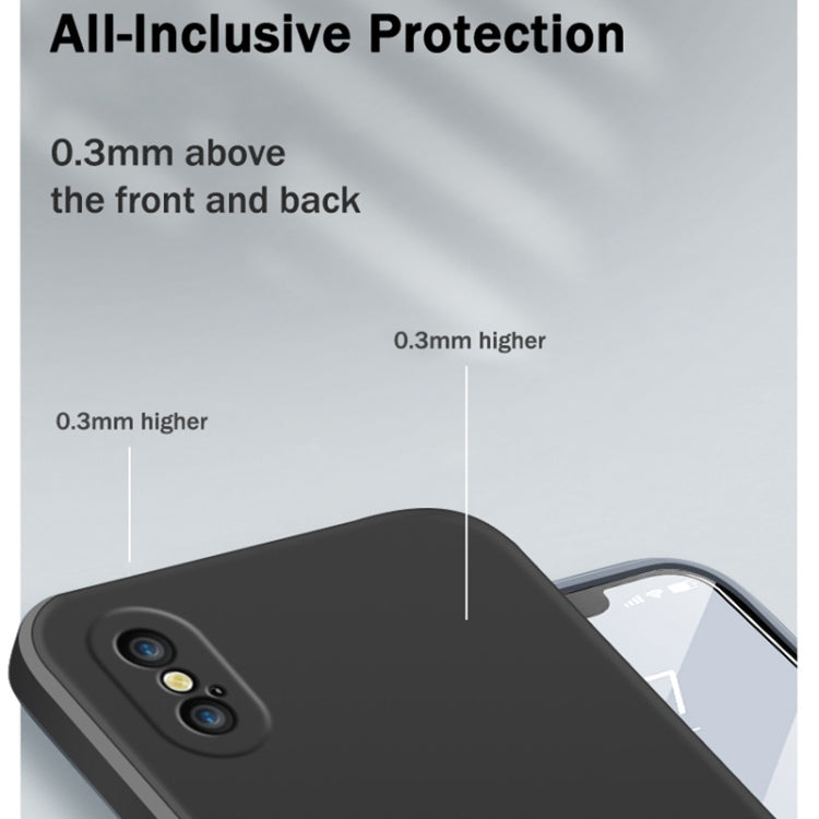 Solid Color Imitation Liquid Silicone Straight Edge Dropproof Full Coverage Protective Case, For iPhone XS Max, For iPhone 11