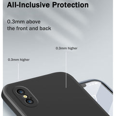 Solid Color Imitation Liquid Silicone Straight Edge Dropproof Full Coverage Protective Case, For iPhone XS Max, For iPhone 11