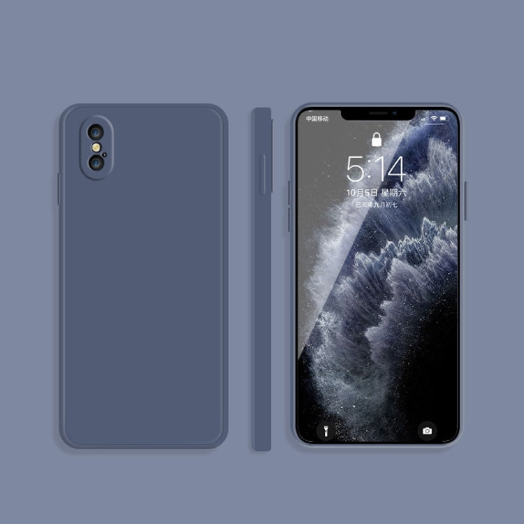 Solid Color Imitation Liquid Silicone Straight Edge Dropproof Full Coverage Protective Case, For iPhone XS Max, For iPhone 11
