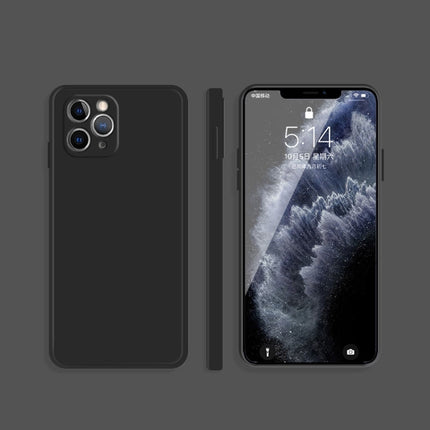 Solid Color Imitation Liquid Silicone Straight Edge Dropproof Full Coverage Protective Case, For iPhone 11 Pro, For iPhone 11 Pro Max