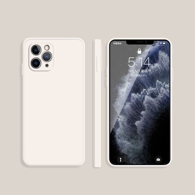 Solid Color Imitation Liquid Silicone Straight Edge Dropproof Full Coverage Protective Case, For iPhone 11 Pro, For iPhone 11 Pro Max