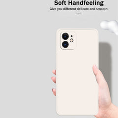 Solid Color Imitation Liquid Silicone Straight Edge Dropproof Full Coverage Protective Case, For iPhone 12 mini, For iPhone 12